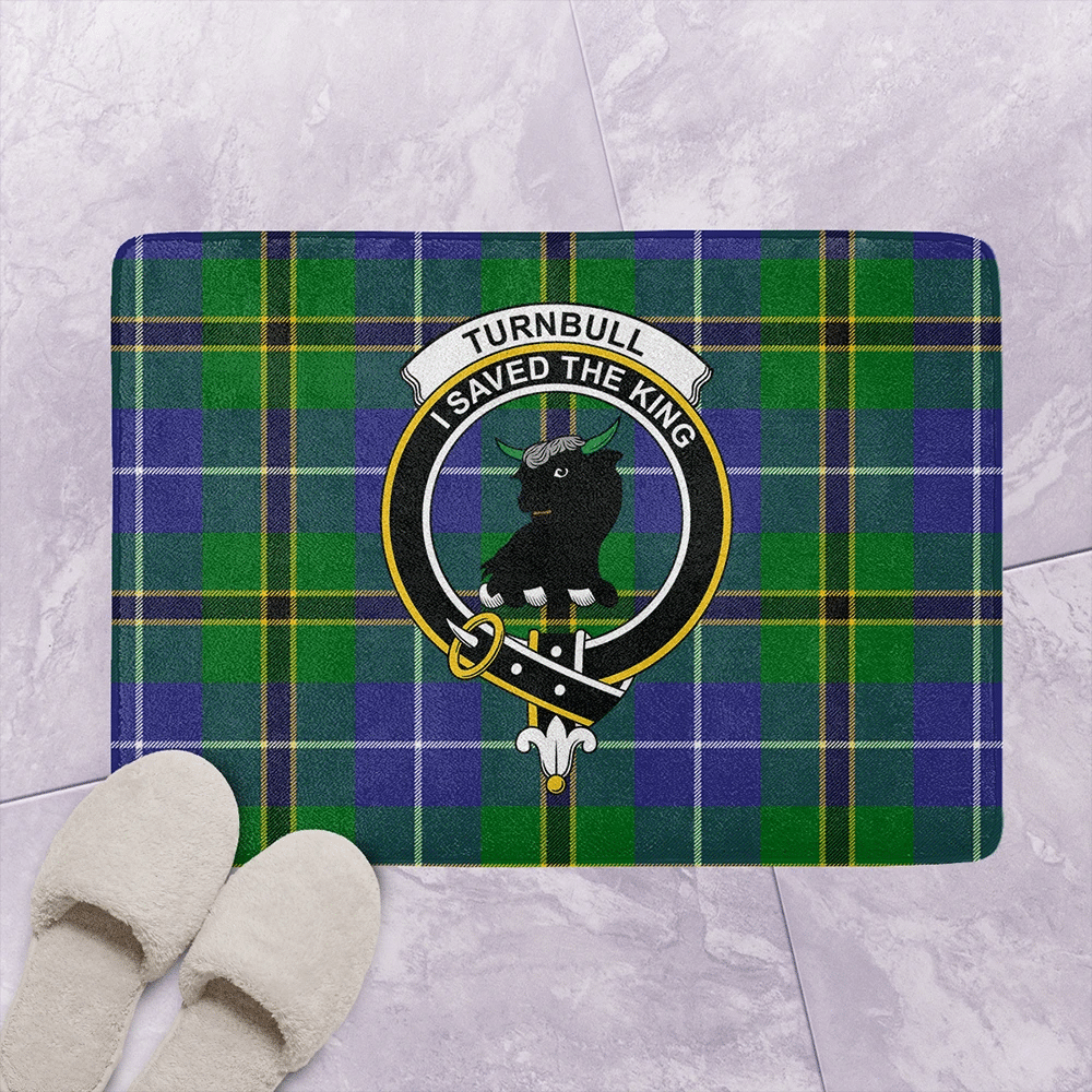 Turnbull Hunting Tartan Classic Crest Bathroom Mat