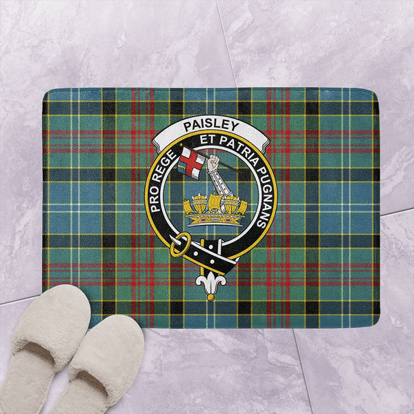 Paisley District Tartan Classic Crest Bathroom Mat