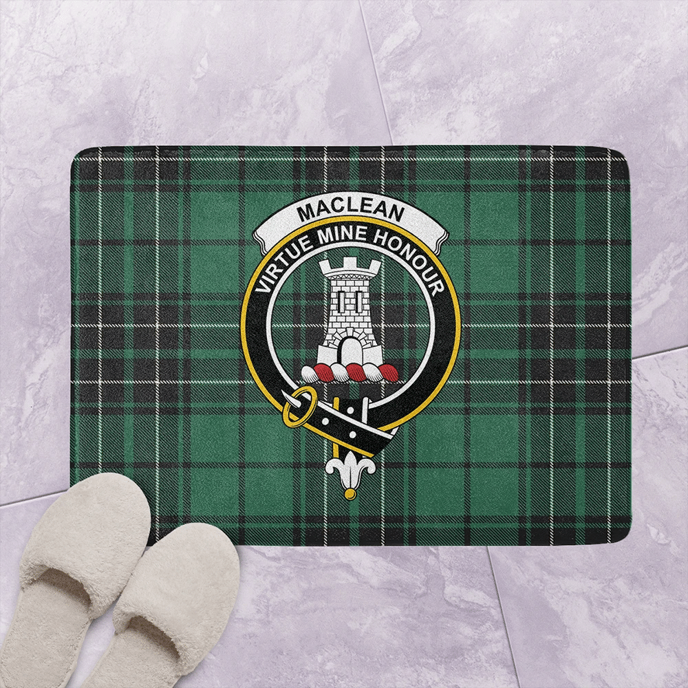 MacLean Hunting Tartan Classic Crest Bathroom Mat