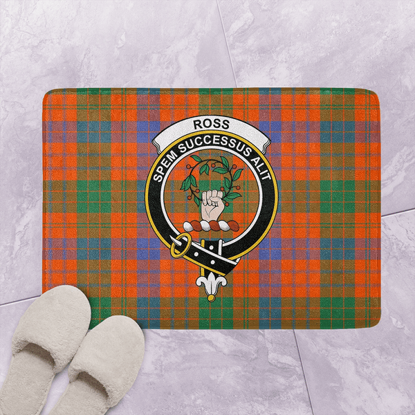 Ross Ancient Tartan Classic Crest Bathroom Mat