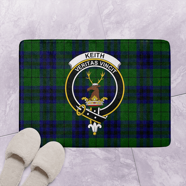 Keith Modern Tartan Classic Crest Bathroom Mat