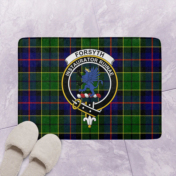 Forsyth Modern Tartan Classic Crest Bathroom Mat