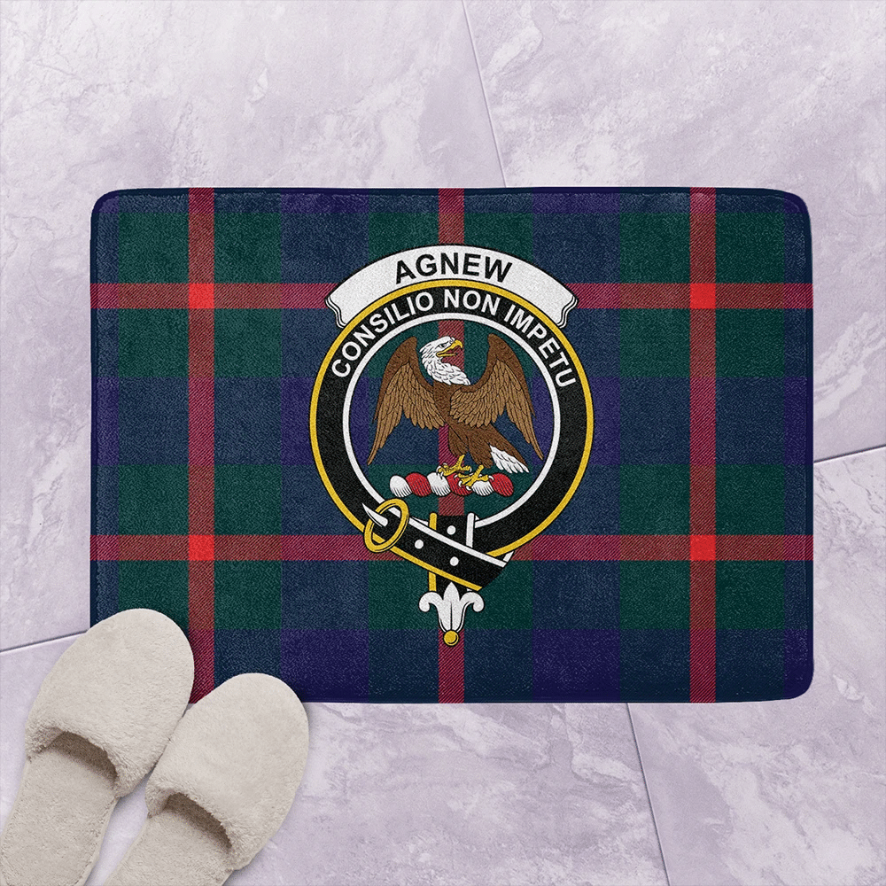 Agnew Modern Tartan Classic Crest Bathroom Mat