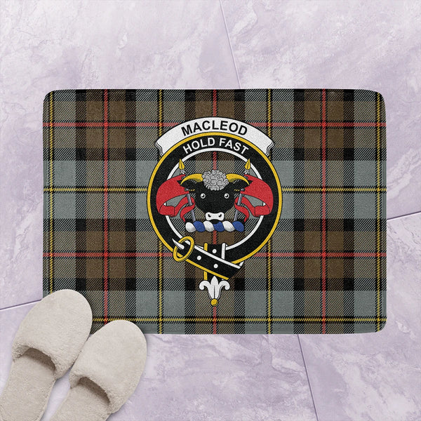 MacLeod of Harris Weathered Tartan Classic Crest Bathroom Mat