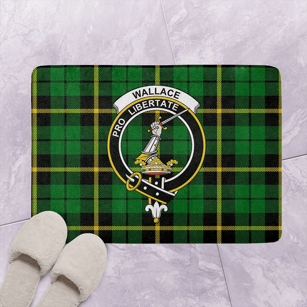 Wallace Hunting - Green Tartan Classic Crest Bathroom Mat