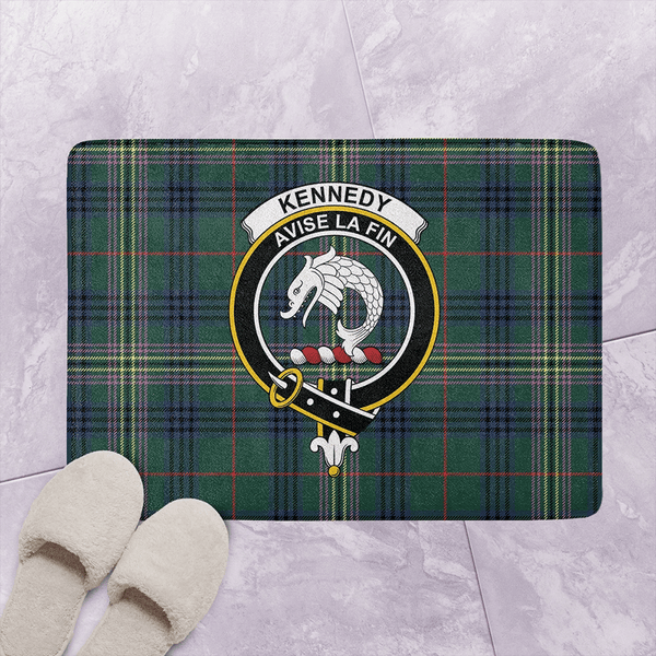 Kennedy Modern Tartan Classic Crest Bathroom Mat