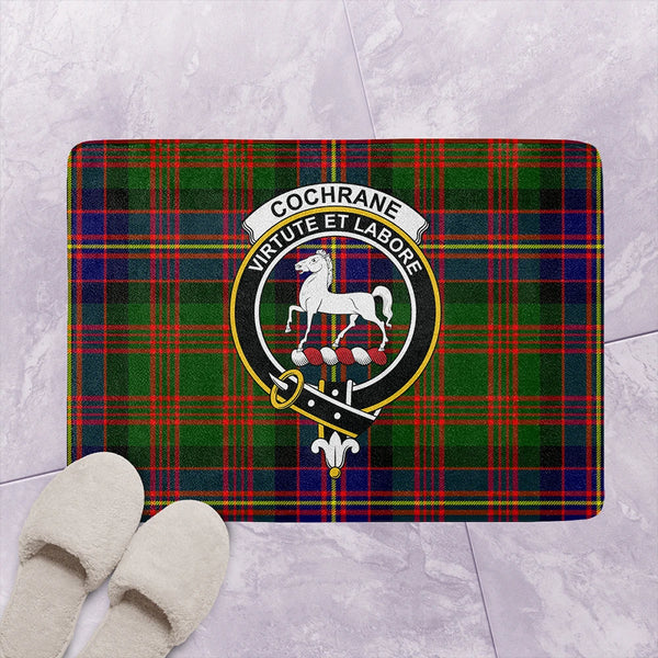 Cochrane Modern Tartan Classic Crest Bathroom Mat