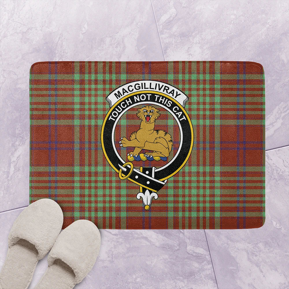 MacGillivray Hunting Ancient Tartan Classic Crest Bathroom Mat