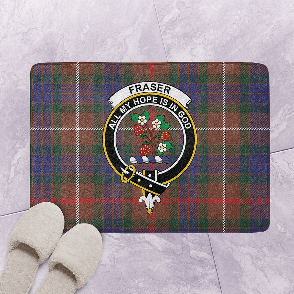 Fraser Hunting Modern Tartan Classic Crest Bathroom Mat