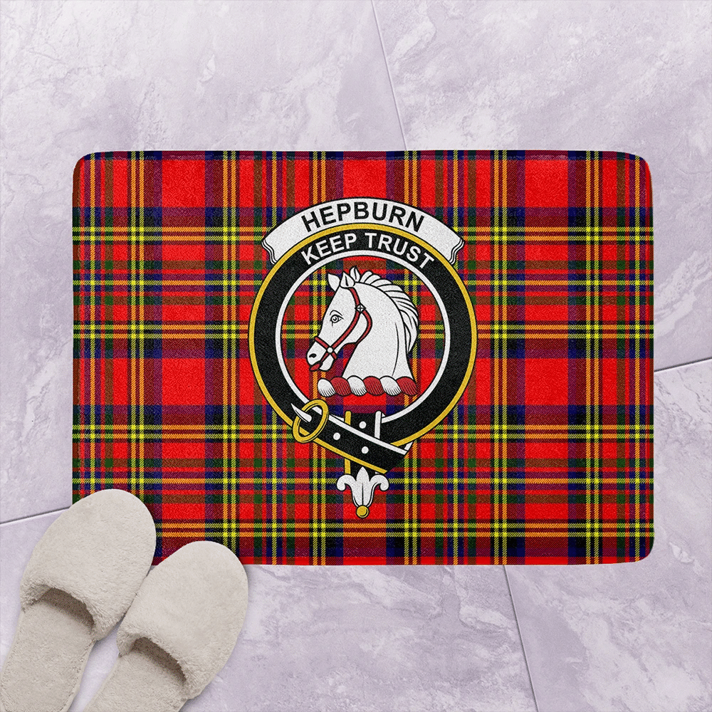 Hepburn Tartan Classic Crest Bathroom Mat