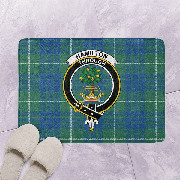 Hamilton Hunting Ancient Tartan Classic Crest Bathroom Mat