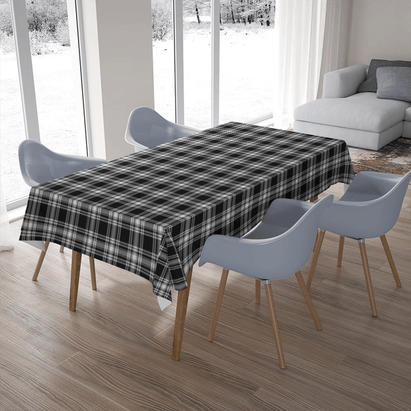 Menzies Black & White Modern Tartan Classic Tablecloth