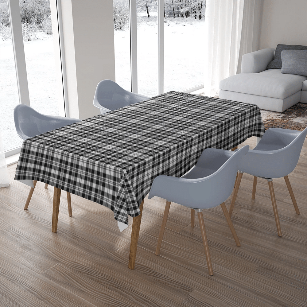 Scott Black & White Modern Tartan Classic Tablecloth