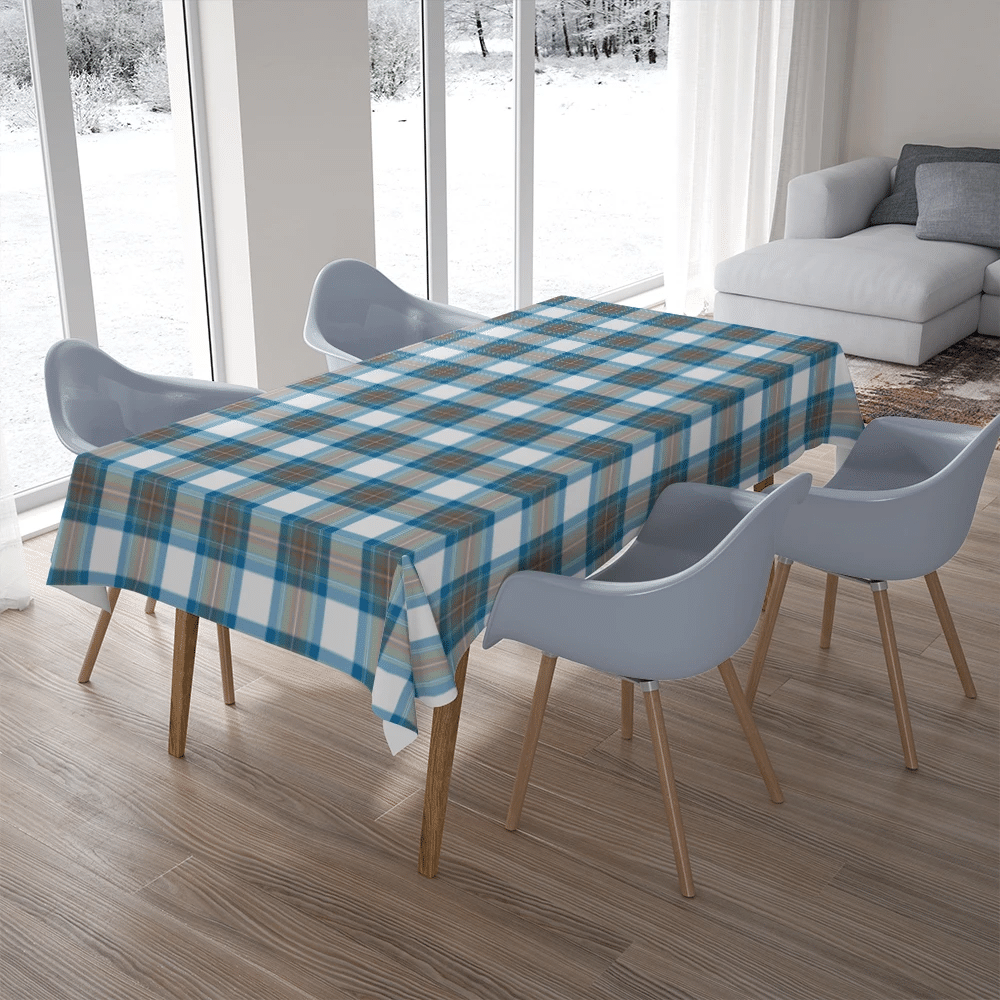 Stewart Muted Blue Tartan Classic Tablecloth