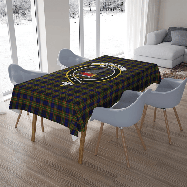 Clelland Modern Tartan Classic Crest Tablecloth