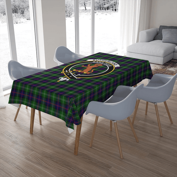 Sutherland Modern Tartan Classic Crest Tablecloth