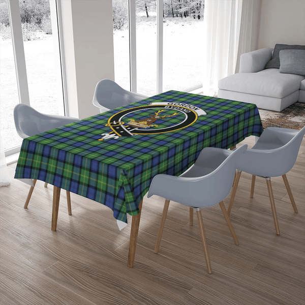 Gordon Old Ancient Tartan Classic Crest Tablecloth