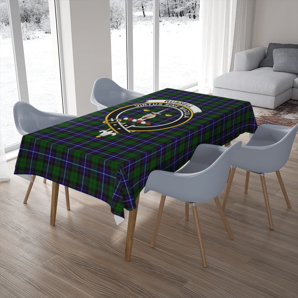 Russell Modern Tartan Classic Crest Tablecloth