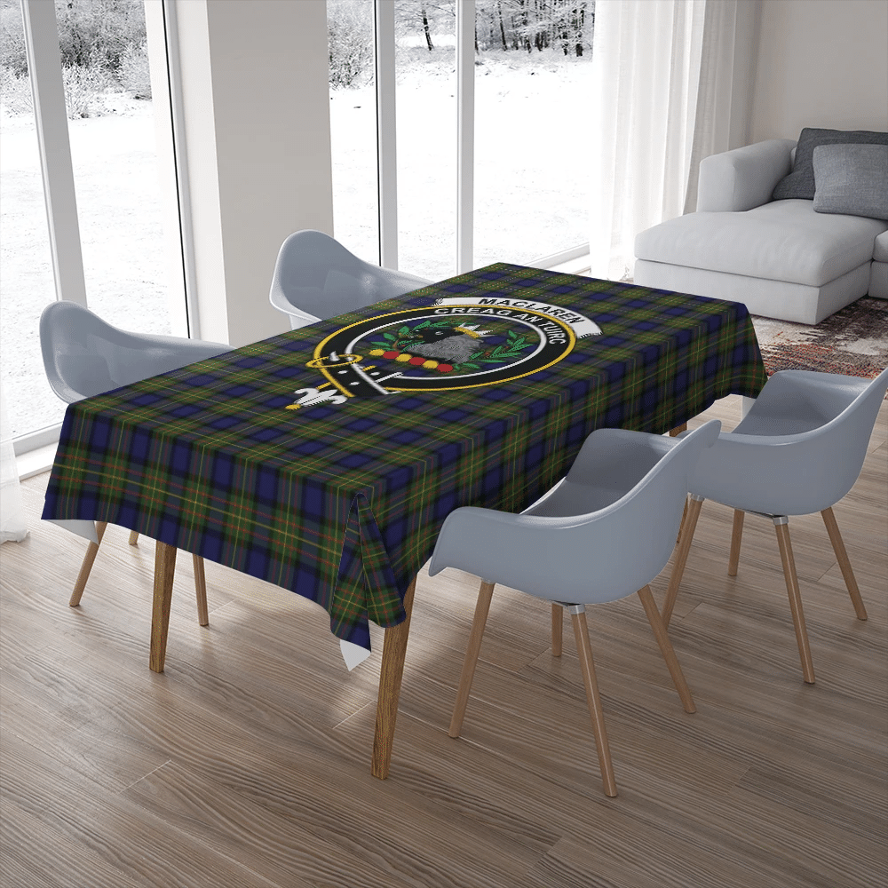 MacLaren Modern Tartan Classic Crest Tablecloth