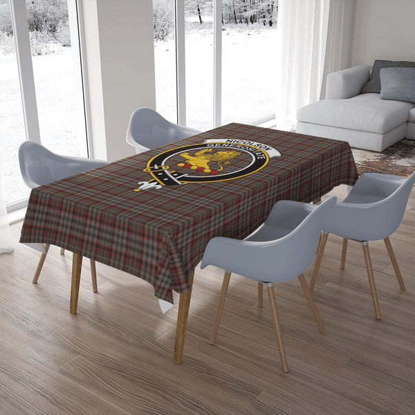 Nicolson Hunting Weathered Tartan Classic Crest Tablecloth