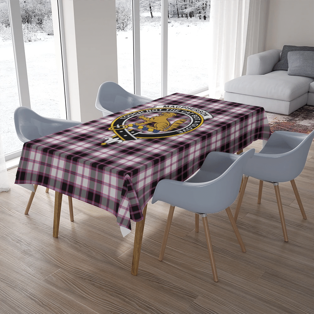 MacPherson Hunting Modern Tartan Classic Crest Tablecloth