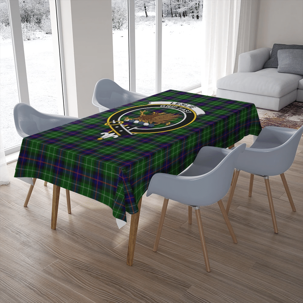 Leslie Hunting Ancient Tartan Classic Crest Tablecloth