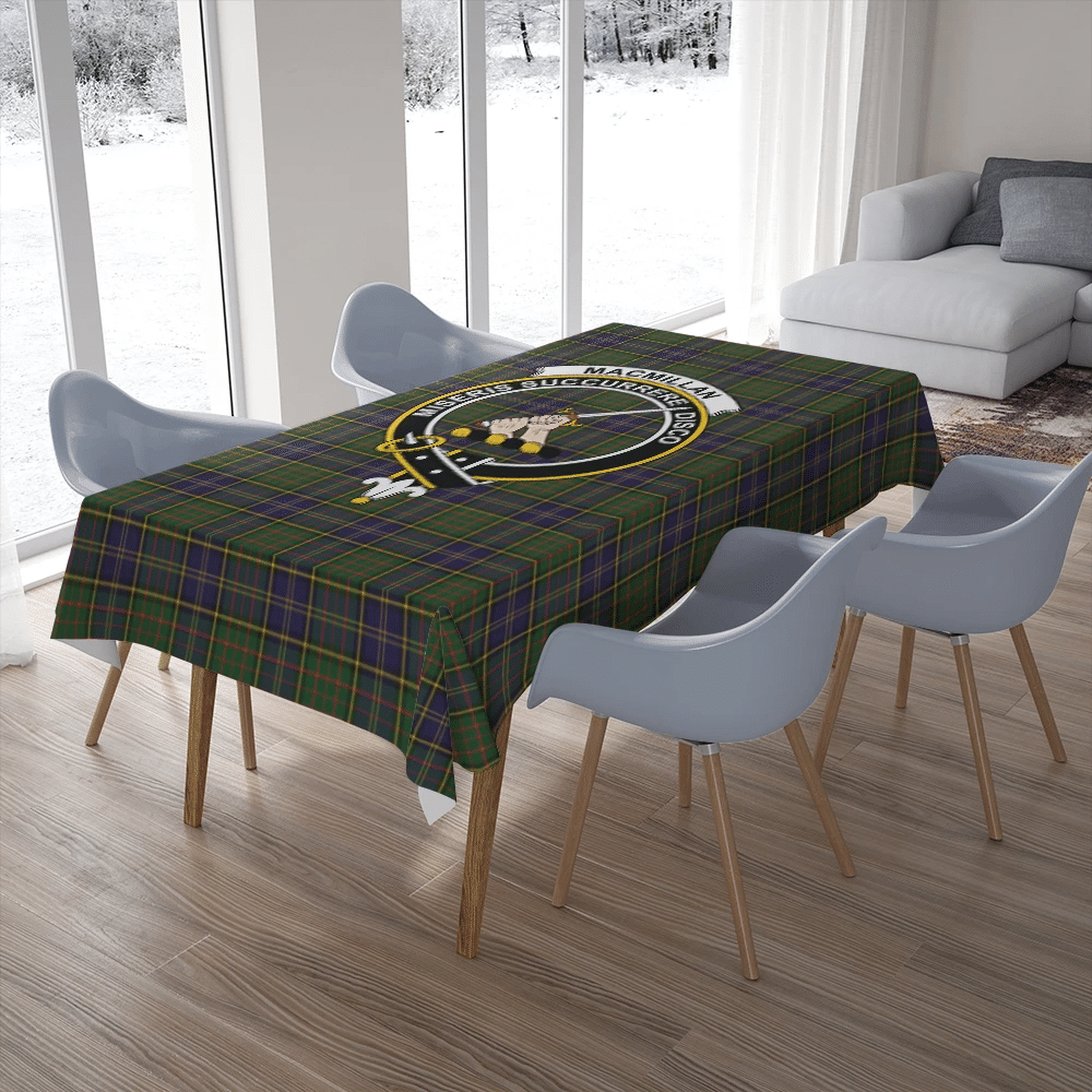 MacMillan Hunting Modern Tartan Classic Crest Tablecloth