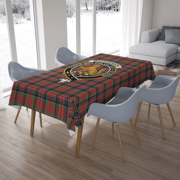 MacPherson Ancient Tartan Classic Crest Tablecloth