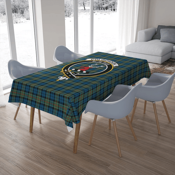 Colquhoun Ancient Tartan Classic Crest Tablecloth