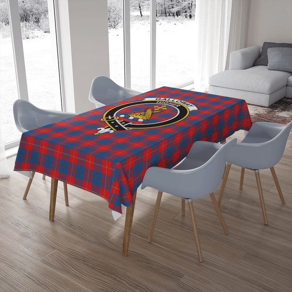 Galloway Red Tartan Classic Crest Tablecloth