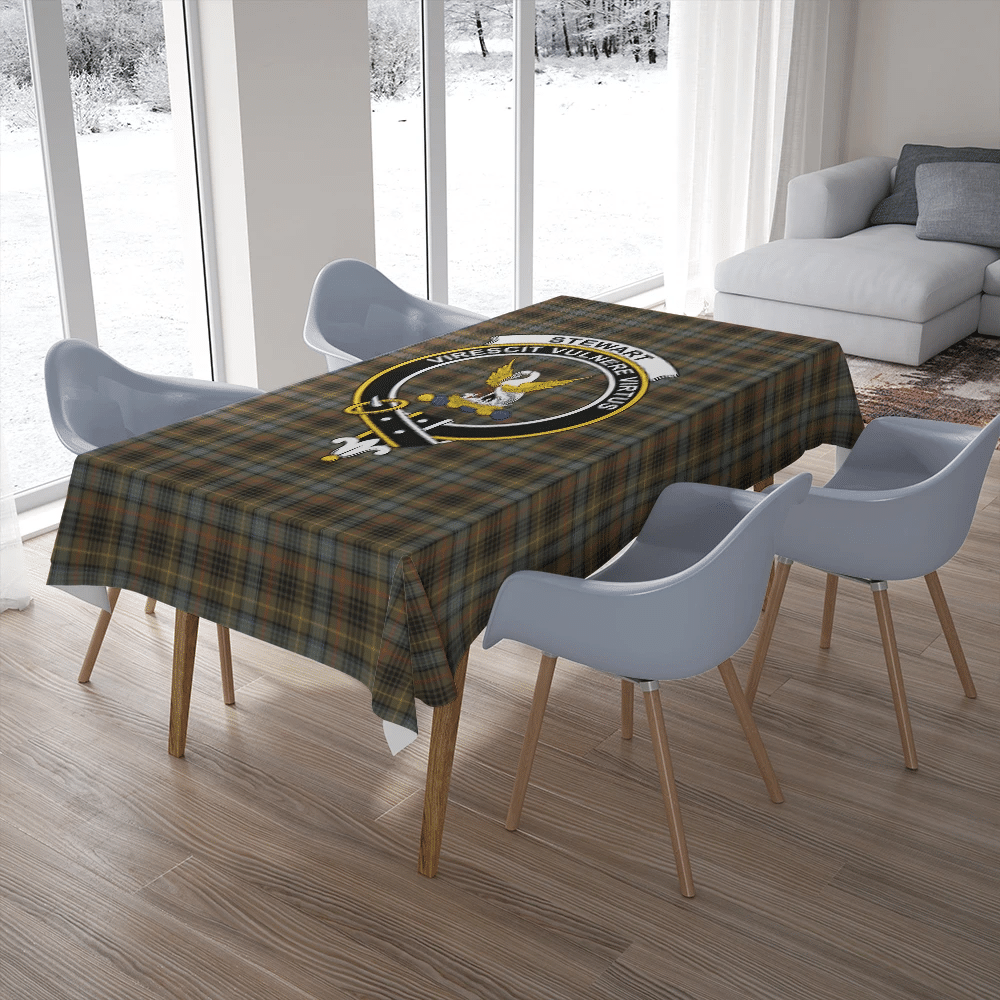 Stewart Hunting Weathered Tartan Classic Crest Tablecloth