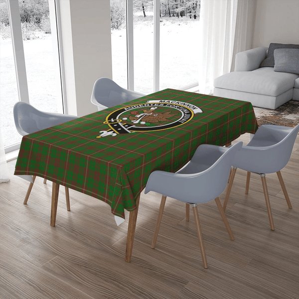 MacKinnon Hunting Modern Tartan Classic Crest Tablecloth