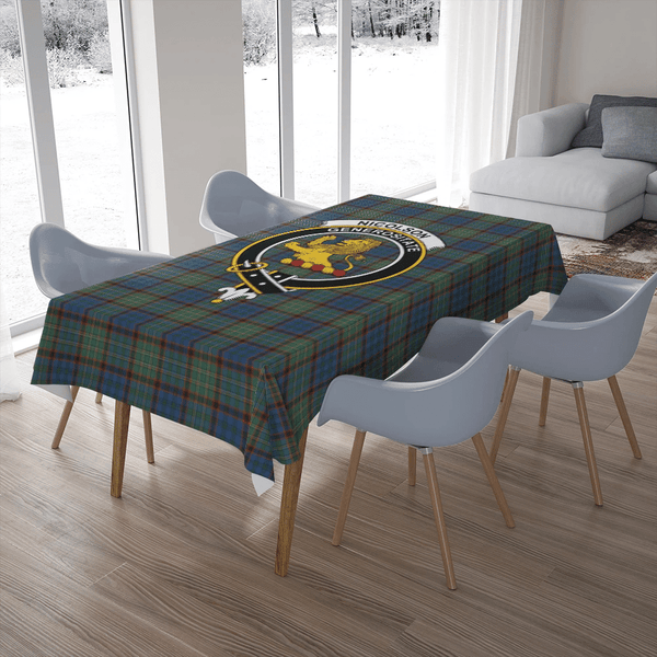 Nicolson Hunting Ancient Tartan Classic Crest Tablecloth