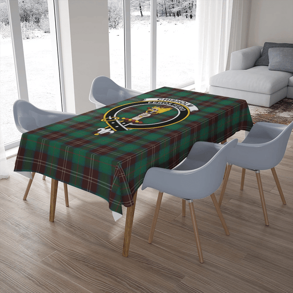 Chisholm Hunting Ancient Tartan Classic Crest Tablecloth