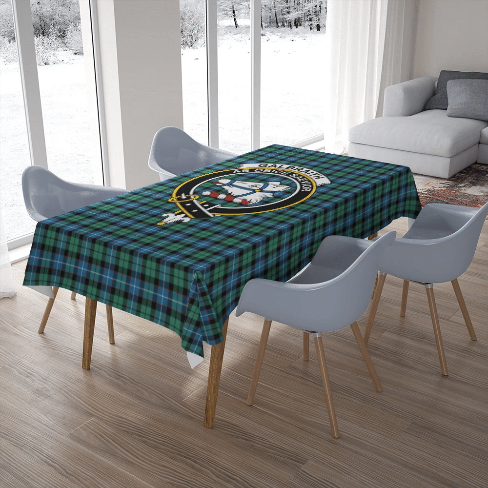 Galbraith Ancient Tartan Classic Crest Tablecloth