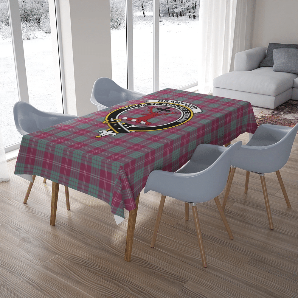 Crawford Ancient Tartan Classic Crest Tablecloth