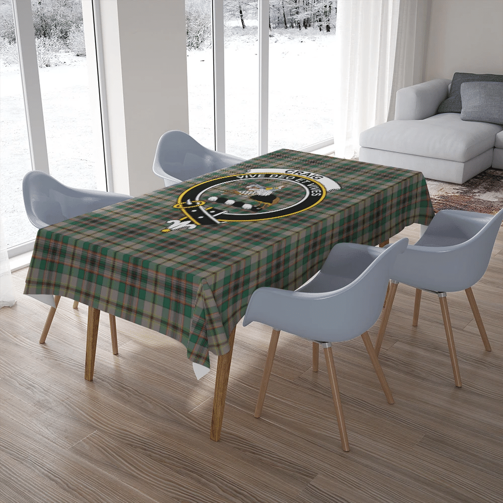 Craig Ancient Tartan Classic Crest Tablecloth