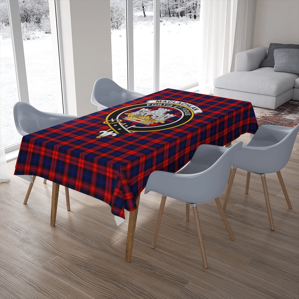 MacLachlan Modern Tartan Classic Crest Tablecloth