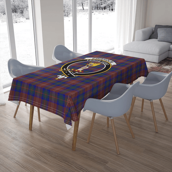 Chisholm Hunting Modern Tartan Classic Crest Tablecloth