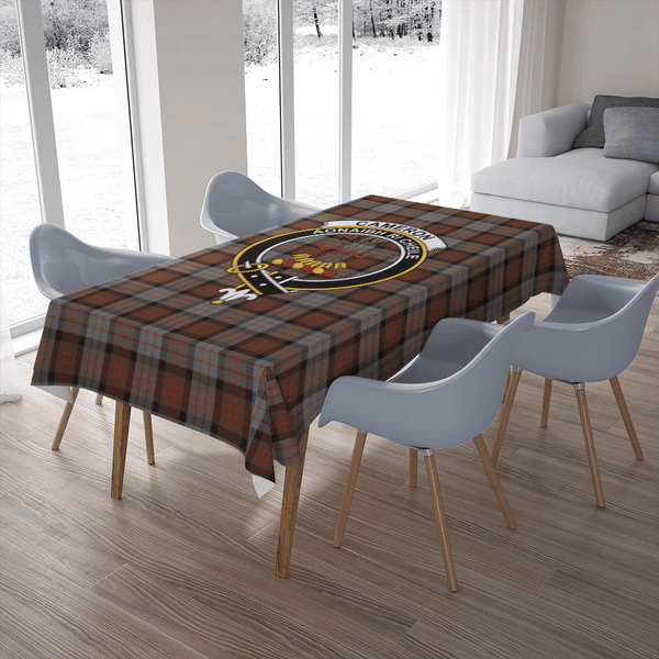 Cameron of Erracht Weathered Tartan Classic Crest Tablecloth