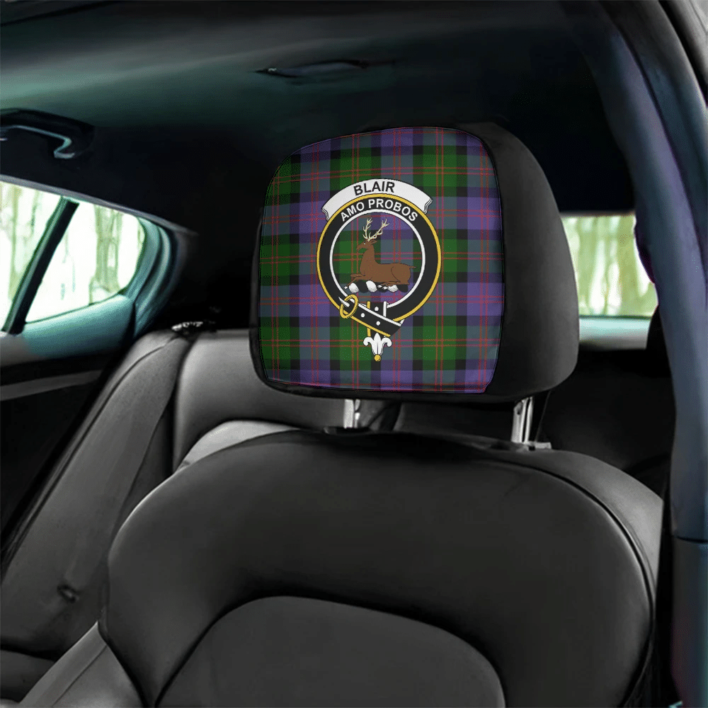 Blair Modern Tartan Classic Crest Headrest Covers