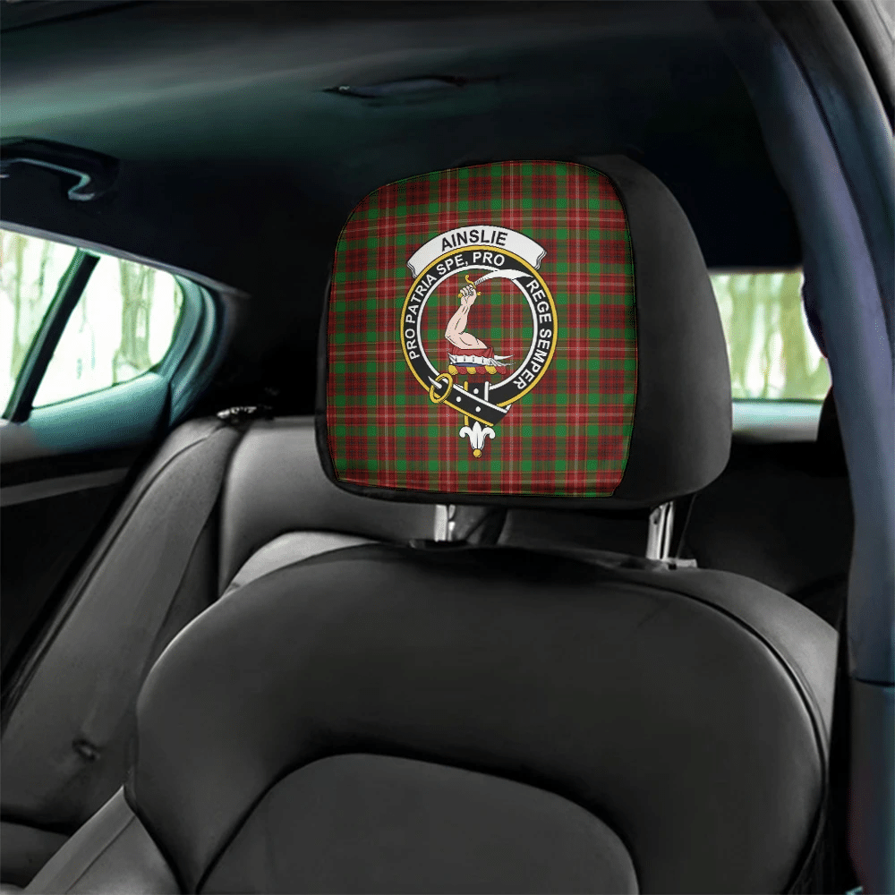 Ainslie Tartan Classic Crest Headrest Covers