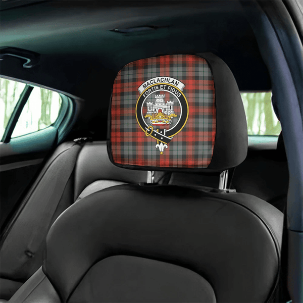 MacLachlan Weathered Tartan Classic Crest Headrest Covers