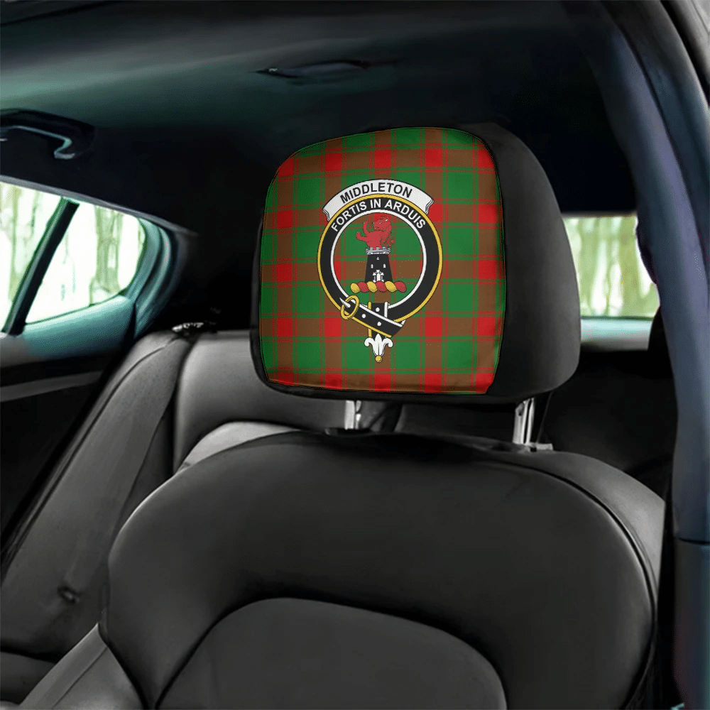 Middleton Modern Tartan Classic Crest Headrest Covers