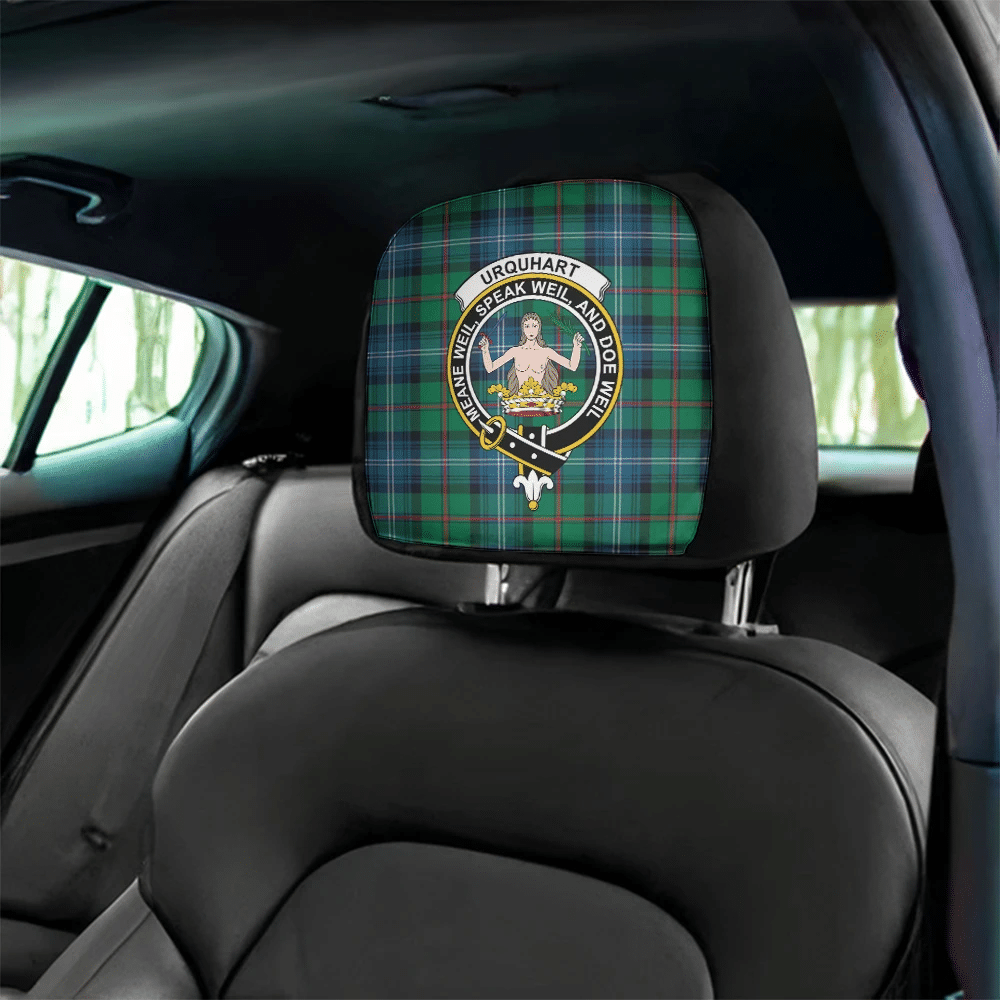 Urquhart Ancient Tartan Classic Crest Headrest Covers