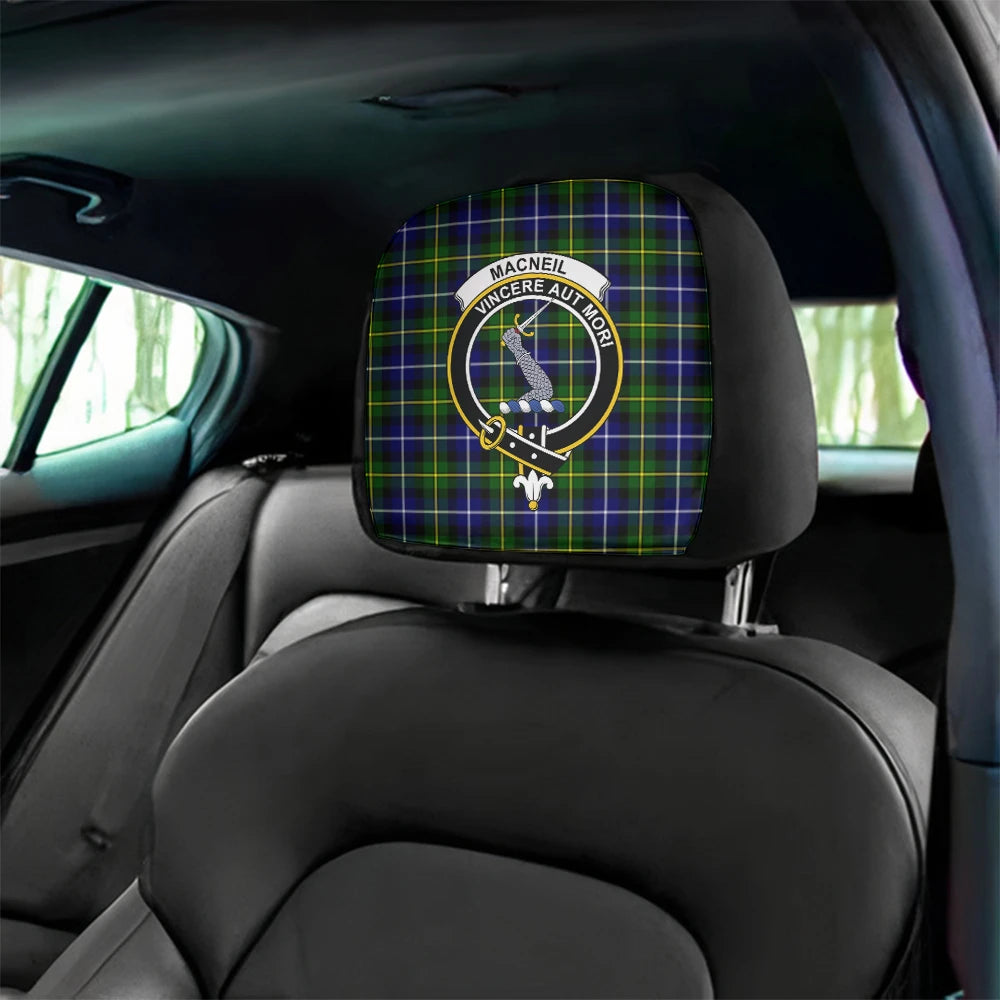 MacNeill of Barra Modern Tartan Classic Crest Headrest Covers