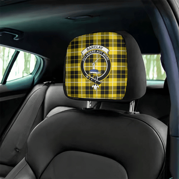 Barclay Dress Modern Tartan Classic Crest Headrest Covers