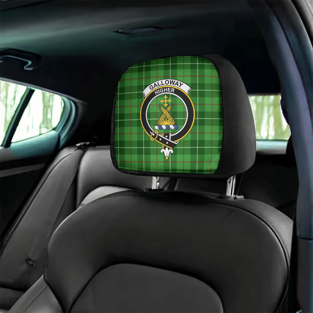 Galloway District Tartan Classic Crest Headrest Covers