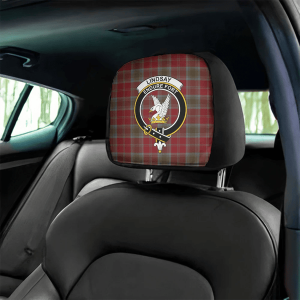 Lindsay Weathered Tartan Classic Crest Headrest Covers