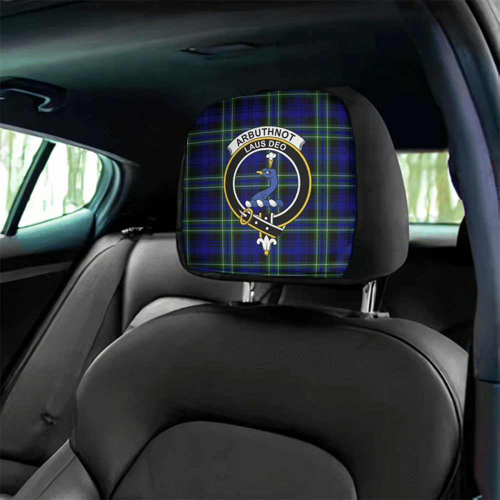 Arbuthnot Modern Tartan Classic Crest Headrest Covers